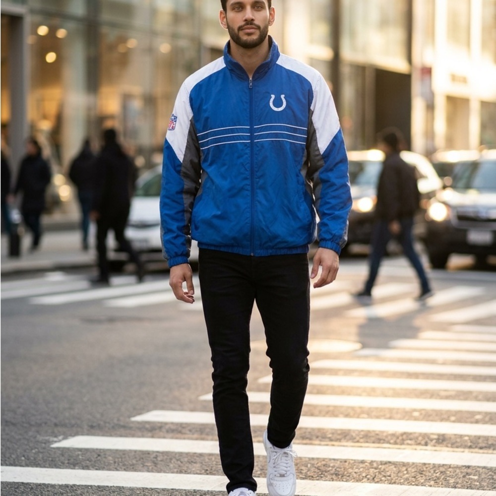 NFL Indianapolis Colts Windbreaker Jacket Vintage